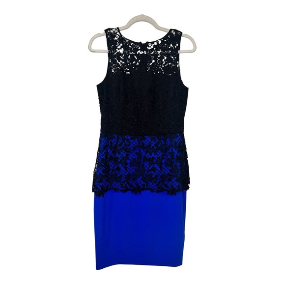 Sachin & Babi Noir 'Carolina' Lace & Crepe Midi Dress Size 8 NWT zipper - Picture 5 of 15